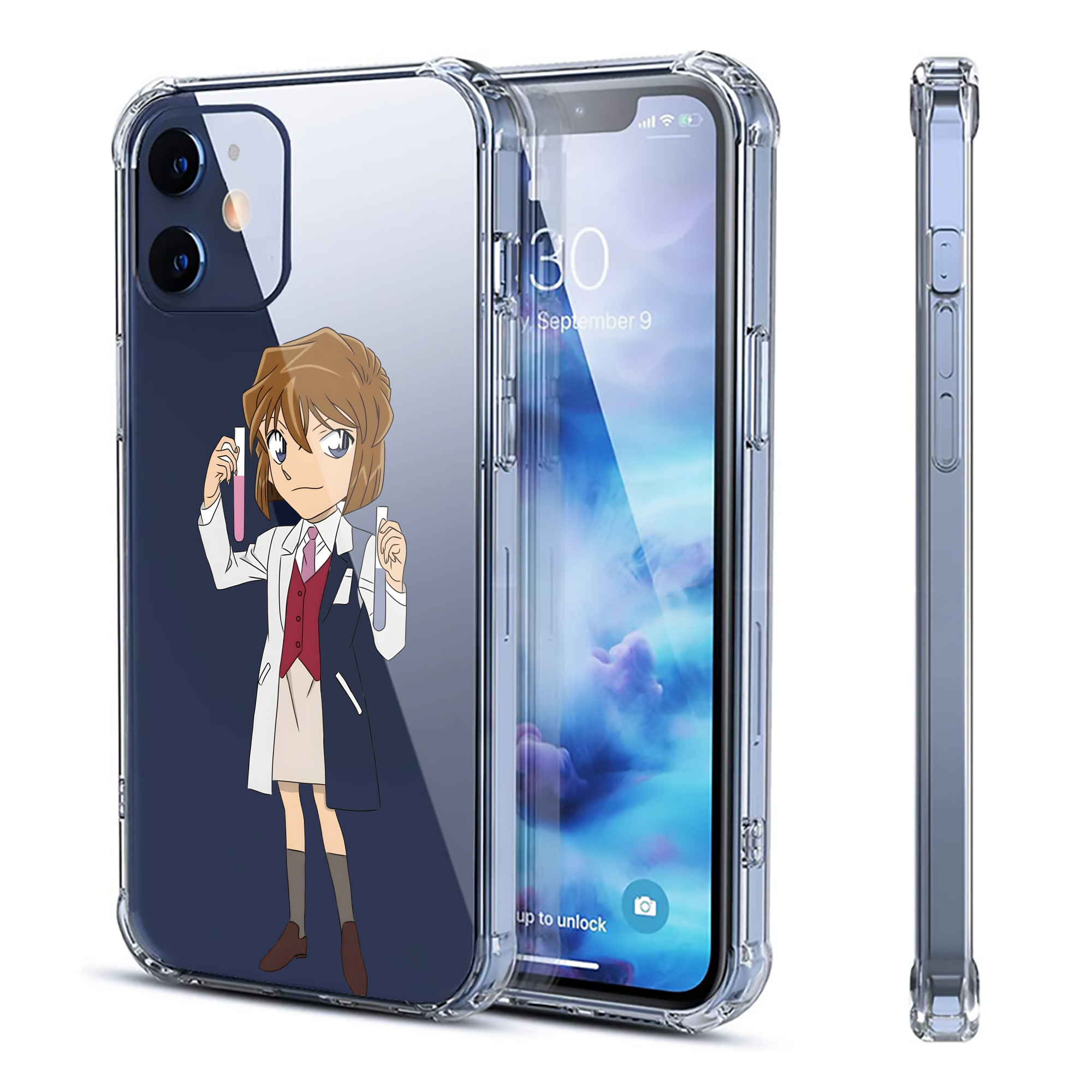 （画像用） 名探偵コナン 灰原 哀 はいばら あい Detective Conan Anita Hailey、Vi Graythorn Haibara Ai 【iPhone 12シリーズ対応】透明スマホケース（クリアソフトケース）